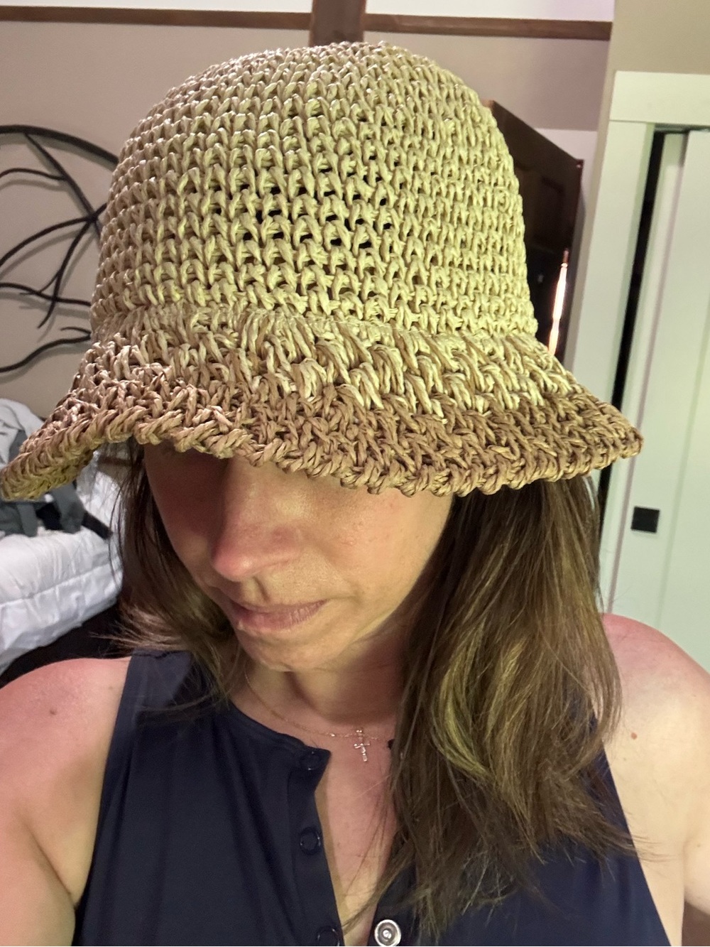 Eugenia Kim Natural Beige Woven Bucket Hat - Picture 2 of 8